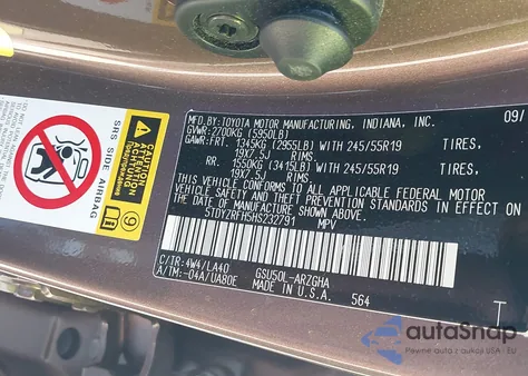 2017 Toyota Highlander Limited from USA, damaged, VIN 5TDYZRFH5HS232791